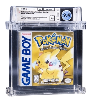 1999 Game Boy Nintendo (USA) "Pokemon Yellow Version: Special Pikachu Edition" Sealed Game - WATA 9.4/A+